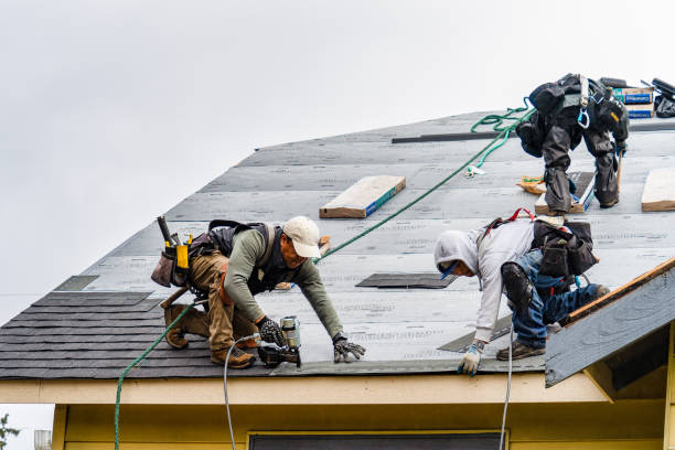 Professional Emergency Roof Repair technician working in Oxford, MA
